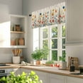 thumbnail image 3 of Blue Red Valances for Windows, 54 x 18in, and Yellow Poppy Watercolor Floral Retro Linen Rod Pocket Kitchen Valance Curtain Light Filtering Window Treatments for Living Room Bedroom, 1 Panel, 3 of 7