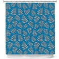 thumbnail image 1 of Shower Curtains 70" x 73" from DiaNoche Designs by Julia Grifol - Kenia Leaves Blues, 1 of 1
