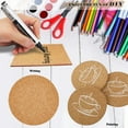thumbnail image 6 of PULLIMORE 30 Pcs Self Adhesive Cork Board Tiles Natural Mini Backing Sheets for Coasters and DIY Crafts (Square, 3.9 x 3.9 in), 6 of 9