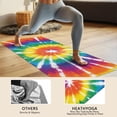 thumbnail image 4 of Colorful Rainbow Tie Dye Spiral Pattern Hot Yoga Mat Towel Non Slip for Hot Yoga - Quick-Drying Yoga Mat Cover with 4 Corner Pockets with Travel Bag - Hot Yoga Towel Non Slip 70"x26", 4 of 6