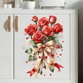 thumbnail image 5 of chaungfeng Christmas Wall Sticker, Removable Waterproof Decal, Rose Pattern, Easy to Apply, for Bedroom Background, Living Room, Kitchen, Home, Office, Party, 22x33 Inch, 5 of 6