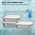 thumbnail image 4 of YUOFD Aluminum Pans with Lids (50Pack, 8.6"×6.3") Foil Food Containers with Lids, Heavy-Duty, Small, Aluminum, Disposable Tin Foil Pans - for Baking, Meal Prep, Freezer& Takeout Needs!, 4 of 8
