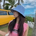 thumbnail image 4 of Sombrero de pescador de doble cara con circunferencia de 56-58 cm, sombrero de pescador para mujer, sombrero de pescador que cubre la cara, protector solar, sombrilla, sombrero de lavabo, 4 of 5