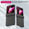 thumbnail image 3 of for Motorola Razr 40 Ultra Case with Hinge Protection, Carbon Fiber Texture Slim Shockproof Durable Anti-Scratch Hard PC Protective Phone Cover Case for Motorola Razr 40 Ultra, Black, 3 of 6