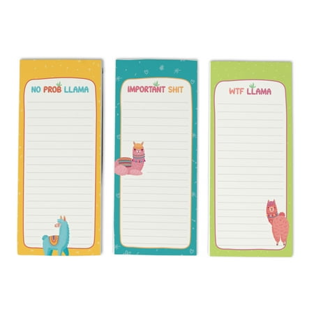 Inkdotpot Pack of 3 Magnetic Fridge To-Do List Notepads- Magnetic Memo Pads For Refrigerator-(50 Sheets Each)-1W