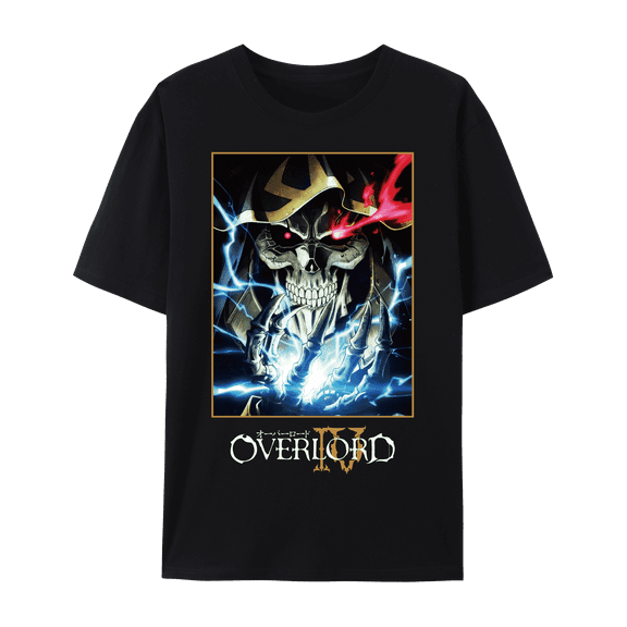 QingYee Japanese Anime Unisex Overlord ​Ainz Ooal Gown​​ Graphic Cotton Short Sleeve T Shirt