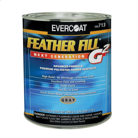 Fibre glass Evercoat FEATHER FILL G 2 100713 High-Build Polyester Primer Surfacer, 1 gal Round Can, Gray