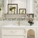 thumbnail image 3 of America White Bathroom Cabinet Vanity with Top Sink Modern Storage Cabinet with 2 Soft Closing Doors Single Sink Bathroom Vanity My Lux Decor Round, 3 of 19