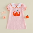 thumbnail image 5 of XUANTAOO Halloween Kids Short Sleeve Pumpkin Princess Tutu Dresses Girl Halloween Toddler 12-18 Months, 5 of 6