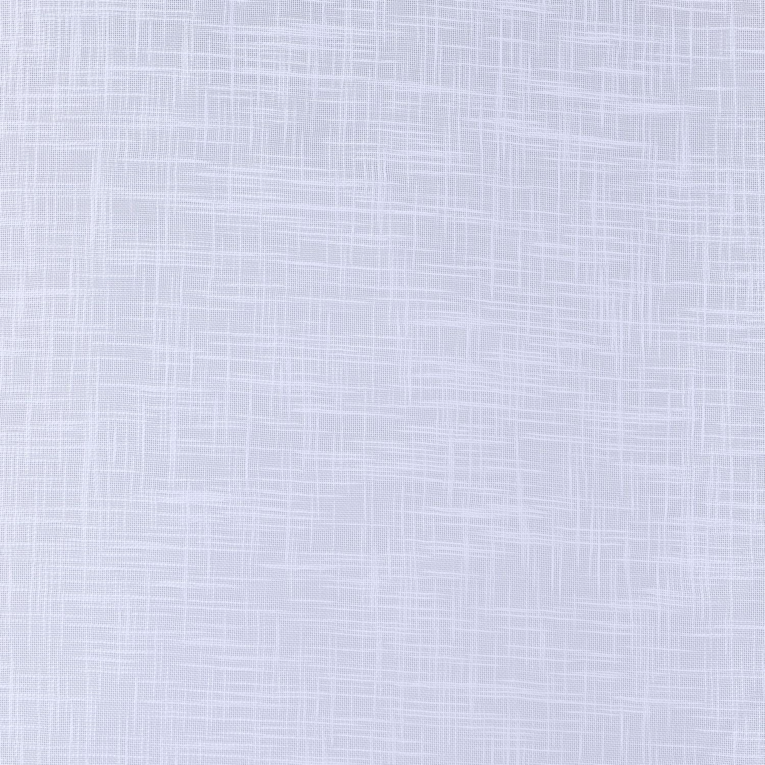 Loft Living Cannes Faux Linen Rod Pocket Single Curtain Panel Sheer 56" x 95" in White