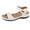 White, variant on Women Casual Shoes Women Platforms Leather Sandals Ankle Strap Open Toe Chunky Heels Summer Dressy Sandal Solid Color Comfortable Trendy Non Slip Barefoot Casual Vacation Outdoor Beach