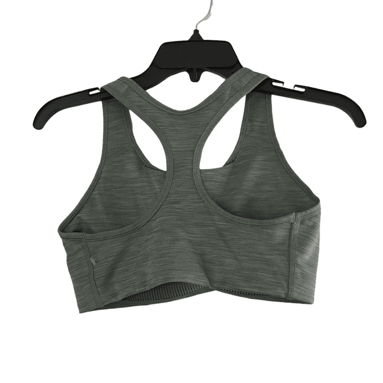 Nike Women's Grey/Black 1-Piece Pad Medium S Sports Bra (BV3636