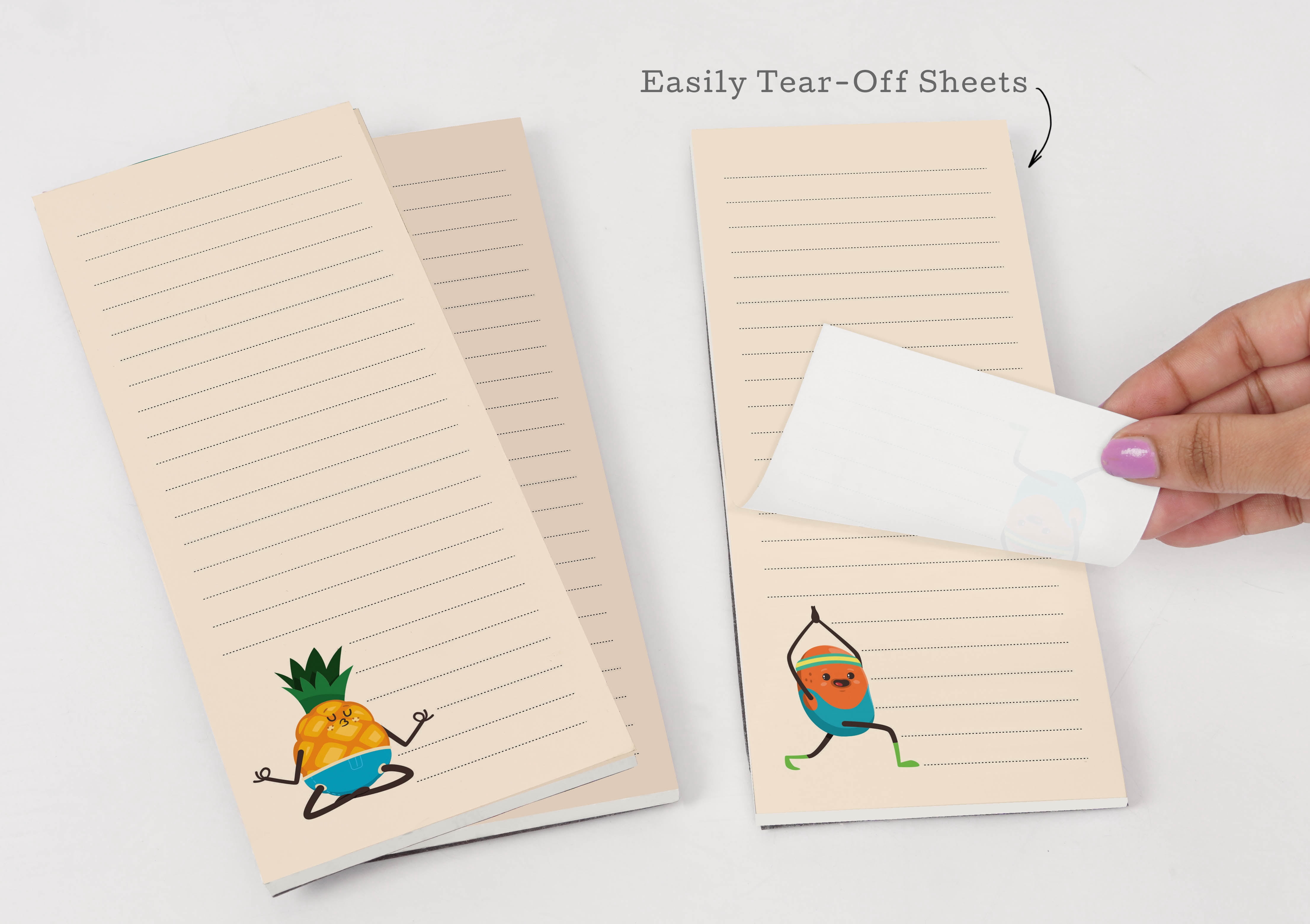 Inkdotpot Pack of 3 Magnetic Fridge To-Do List Notepads- Magnetic Memo Pads For Refrigerator-(50 Sheets Each)-KB