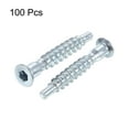 thumbnail image 2 of Tornillo Confirmat Uxcell para muebles 7x40mm con socket hexagonal tornillos de madera galvanizados 100pcs, 2 of 5