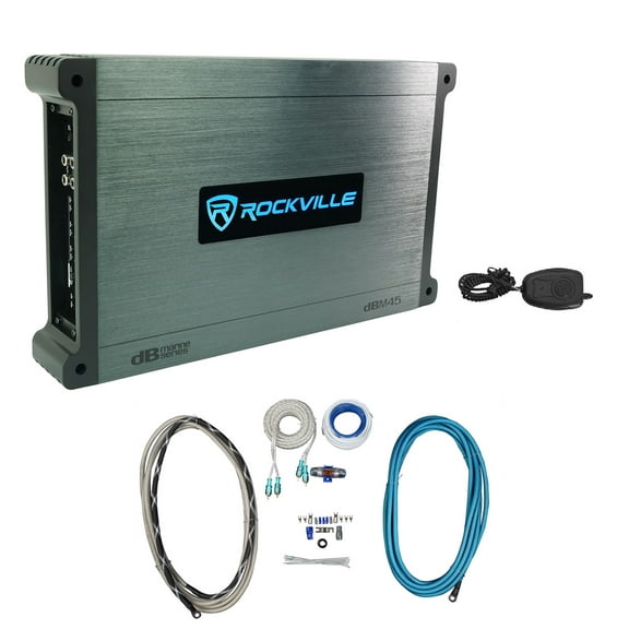 Rockville DBM45 4-Channel 2000w Rated Marine/Boat Amplifier Amp Wire Kit