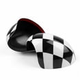 thumbnail image 2 of Mirror Covers For MINI Cooper R55 R56 R57 R58 R59 R60 R61 Power Fold Mirror,Black/White Checkered, 2 of 5