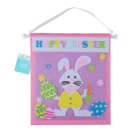 Way to Celebrate Easter Hanging Felt Banner, Happy Easter Bunny