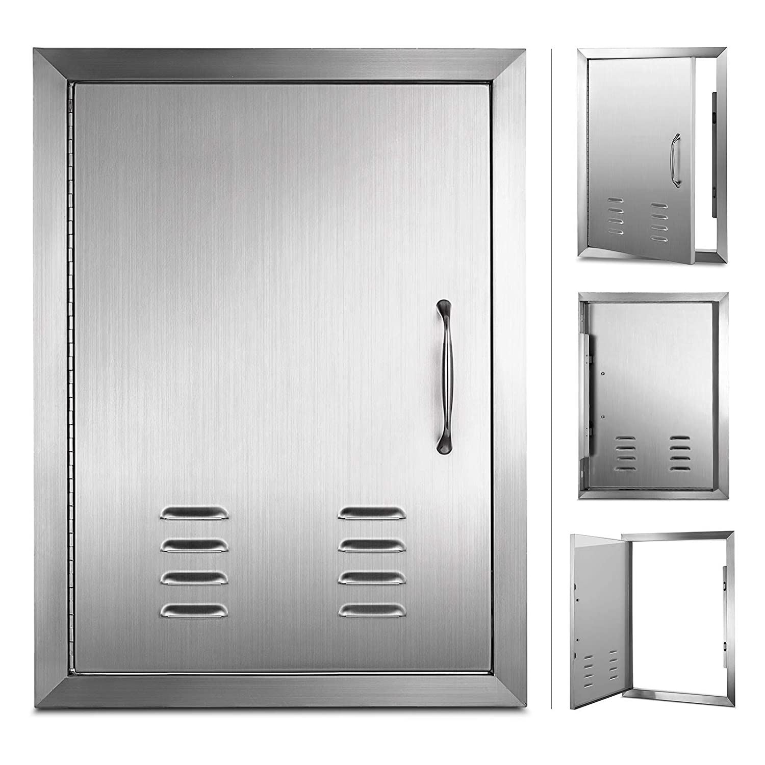 Access Doors Happybuy Bbq Access Door Double Wall Construction Cutout 14w X 20h In Bbq Island Outdoor Kitchen Access Doors 304 Grade Brushed Stainless Steel Heavy Duty Patio Lawn Garden