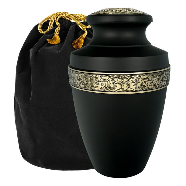 Serenity Black Large Adult Urns For Cremation Ashes In Home For up to