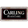 thumbnail image 1 of (3) Hojalata Rectangular 30*15cm Tipo Matrícula Carling Black Label Serie Bodegones, 1 of 8