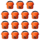 thumbnail image 1 of Cubos Halloween Con Adornos Paja Calabaza para () Naranja, 1 of 4