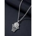 thumbnail image 3 of Dorunmo Basketball Necklace for Men Hip Hop Basketball Hoop Pendant 925 Sterling Silver Sport Jewelry Gifts for Athletes, 3 of 6