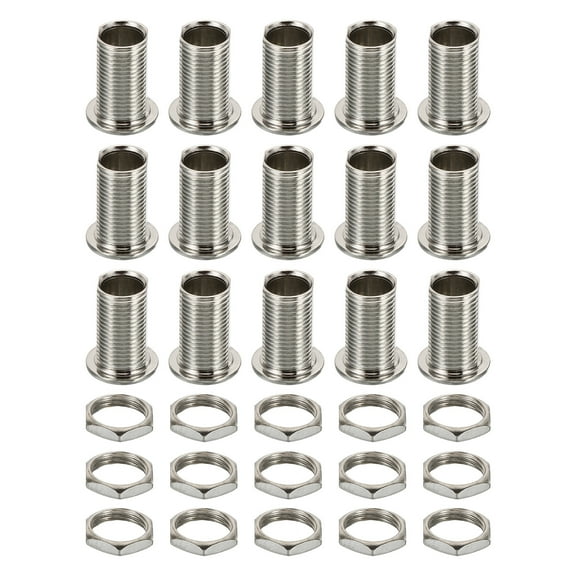 Uxcell M12x20mm Round Head Hollow Screw Bolts Through Hole Bolt Chandelier Fasteners with Hex Nut and Gasket 15Pcs