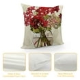 thumbnail image 4 of Orinice Watercolor Floral Bloom Decorative Geranium Flowers Pillow Covers Mason Jar, Seasonal Farmhouse Botanical Plant Decor Throw Pillows Cushion Case for Front Porch Patio White, 4 of 5