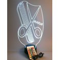 thumbnail image 5 of Scissors Comb Barber Hairdresser Hair Shop Barbershop Cut Groom Scissors Night Light Up LED Free Engraved Custom Name Personalized Desk Table Lamp With Remote 16 Colors, It's WOW, Great Gift, 5 of 10