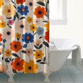 thumbnail image 4 of Waterproof Continuous Pattern Shower Curtain 72x72 Inch Boho Style Polyester Unique Shower Curtain for Bathroom Hotel Home Decor with 12 Plastic Hooks, 4 of 5