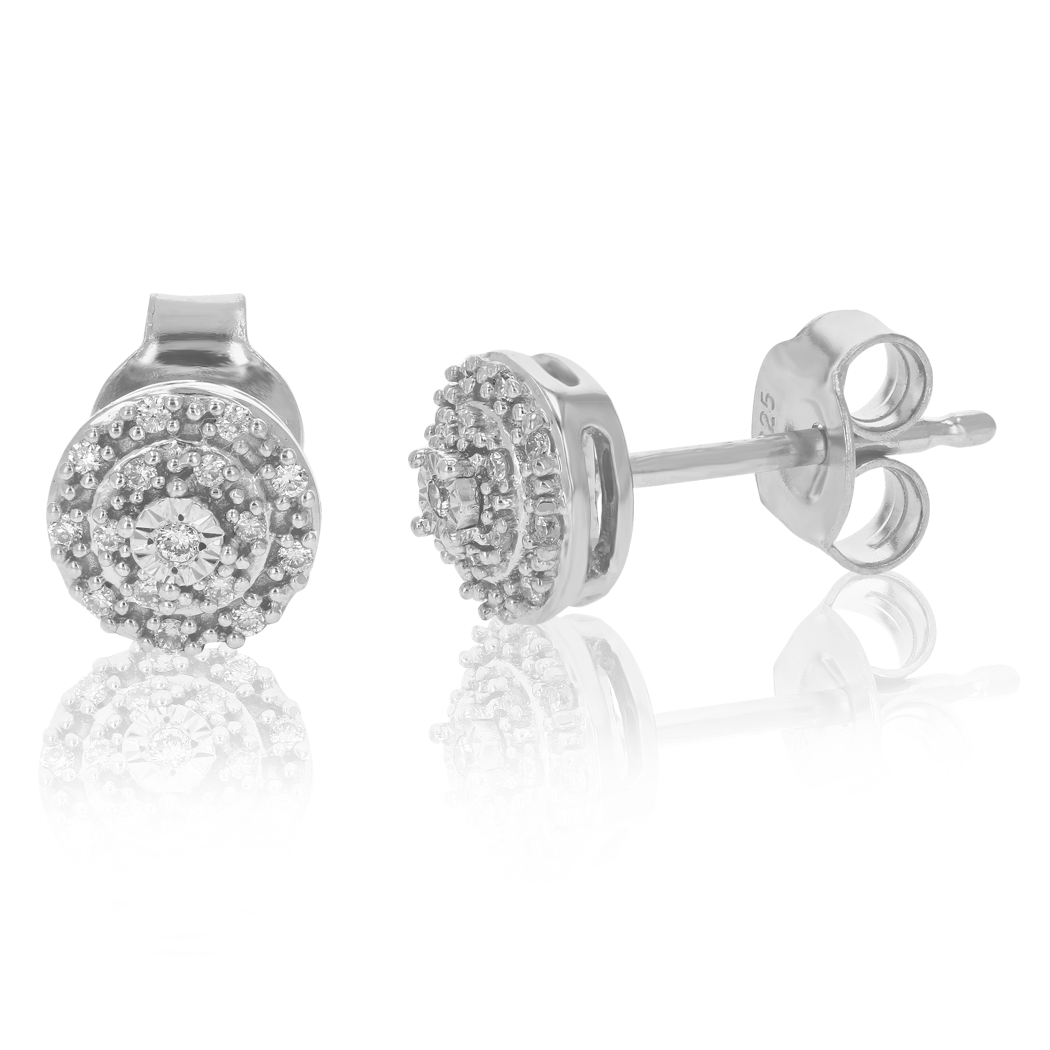 1/10 CTTW Stud Earrings for Women, Round Lab Grown Diamond Stud