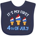 thumbnail image 3 of Inktastic It's My First 4th of July Boys or Girls Baby Bib, 3 of 4