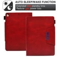 thumbnail image 4 of SaniMore for iPad 6th Gen/iPad 5th Gen/iPad Air 2/iPad Air, iPad 9.7 Wallet Case with Card Slots & Pen Holder [Auto Sleep] PU Leather Kickstand Shcokproof Full-body Protctive Cover, Red, 4 of 10