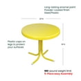 thumbnail image 3 of Northlight 22" Outdoor Retro Metal Tulip Side Table, Yellow, 3 of 4