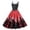 17# Wine, variant on Halloween Dress for Women Vintage Medieval Pumpkin Bat Printed Dress Renaissance Ruffle Hem Swing Dress Flowy A Line Casual Dress Cami Tank Crew Neck Midi Dress Wine L