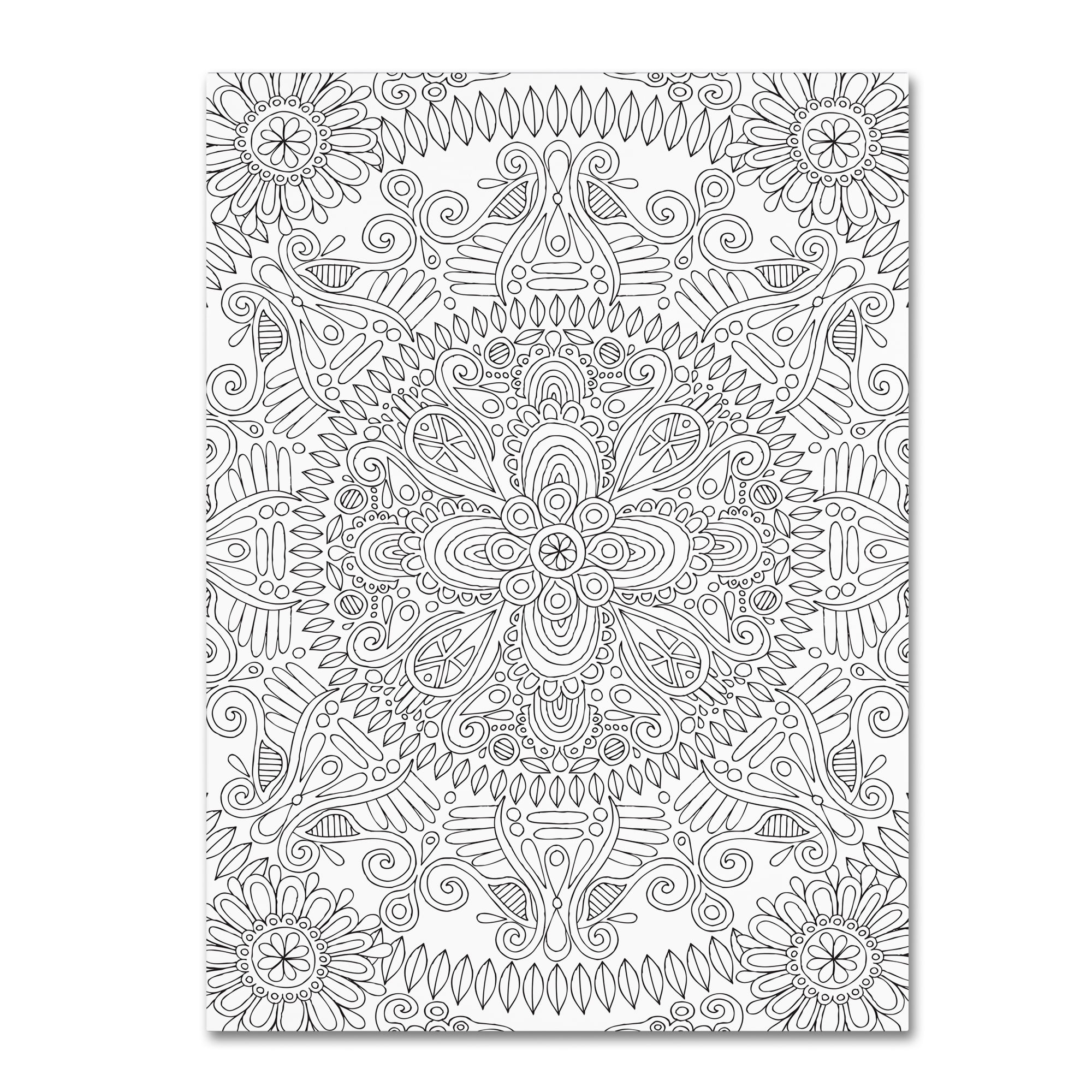 Trademark Fine Art "Mandala One" Canvas Art by Hello Angel