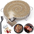 thumbnail image 1 of Generador de humo en frío Generador de humo en frío Barbacoa para fumar en frío Acero inoxidable redondo para parrilla y ahumador, Ahumador en frío de salmón con cepillo y gancho, 1 of 5