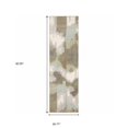 thumbnail image 4 of 2' X 8' Sage Grey And Brown Abstract Power Loom Stain Resistant Runner Rug, 4 of 10