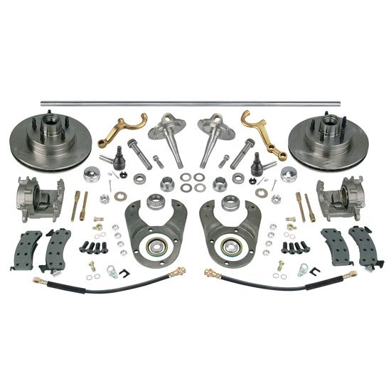 Chrome Steering/Brake KitSpindles/Dropped ArmsFits Ford, 46 Inch Axle, 5 on 4.75