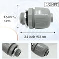 thumbnail image 2 of Liquid Tight Connectors - PVC Electrical Conduit Connectors - Flexible Non-Metallic Straight Conduit 1/2 Inch 25 Pieces, 2 of 7