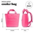 thumbnail image 3 of Fit + Fresh 18 Can Soft Insulated Cooler Backpack Tote Bag for Women, Beach and Travel Bag, Pink, 3 of 7