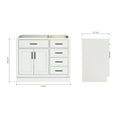 thumbnail image 3 of Ariel Hepburn 42 In. Left Offset Single Sink Base Cabinet In White, 3 of 10