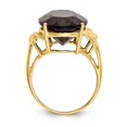 thumbnail image 2 of 10k Smoky Quartz Ring in 10k Yellow Gold - Size 6, 2 of 3