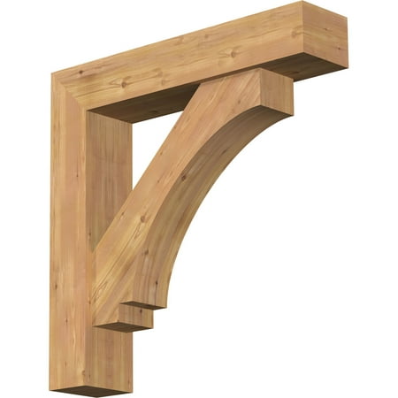 

Ekena Millwork 7 1/2 W x 36 D x 36 H Imperial Block Smooth Bracket w/ Offset Brace Western Red Cedar
