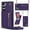 Purple, variant on Crossbody Wallet Case for Samsung Galaxy S23 with Card Holders RFID Shockproof Cover, Back Magnetic Flip Kickstand Zipper Slot Case, PU Leather Cover Handbag Shoulder Strap Phone Case,Red