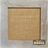 "Mix The Media Weathered Wood Frame with Burlap 10"" x 10"""