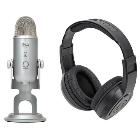Blue Yeti Studio USB Recording Podcast Podcasting Studio Microphone+Headphones