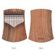 thumbnail image 3 of Piano de pulgares Piano de pulgar de 17 teclas Kalimba Camphorwood C Tone con bolsa de transporte Libro de música Pegatinas de escala musical Martillo de afinación Cadena de acompañamiento Borla Decor Tomshoo Piano de pulgares, 3 of 6