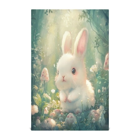 

Kitchen Towel 28x18 Inches x1，Plate Towel Decorative Towel Napkin Tea Towel Tea Towels For Kitchen Dish Cloths & Dish Towels Cartoon Mushroom Rabbit