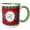 Green/White, variant on 3drose, Elegant Red Black Zebra Animal Print Monogram Letter H, 11oz Mug